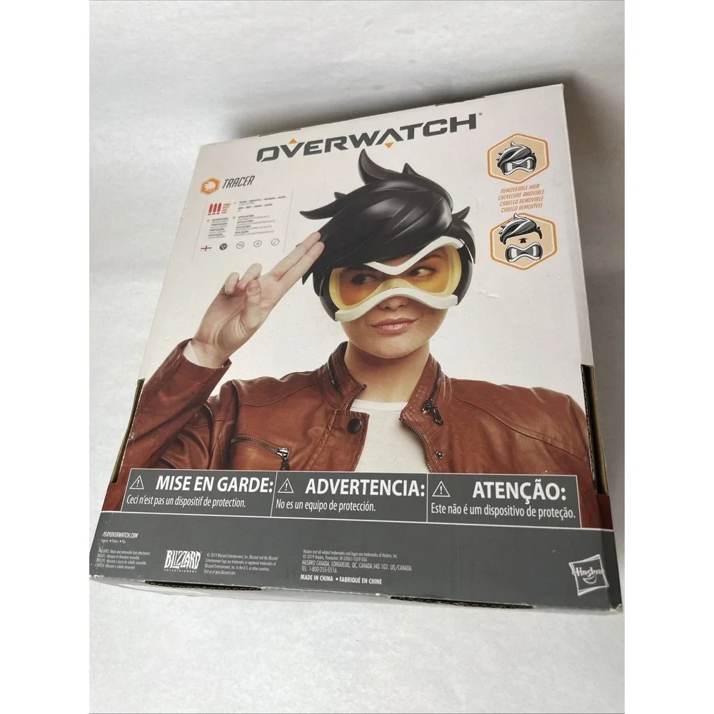 Overwatch TRACER Role play / Cosplay Goggles and Re-moveable Hair NEW In Box